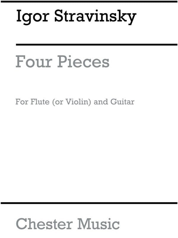 Stravinsky 4 Pieces Flute And Guitar (Softcover Book)