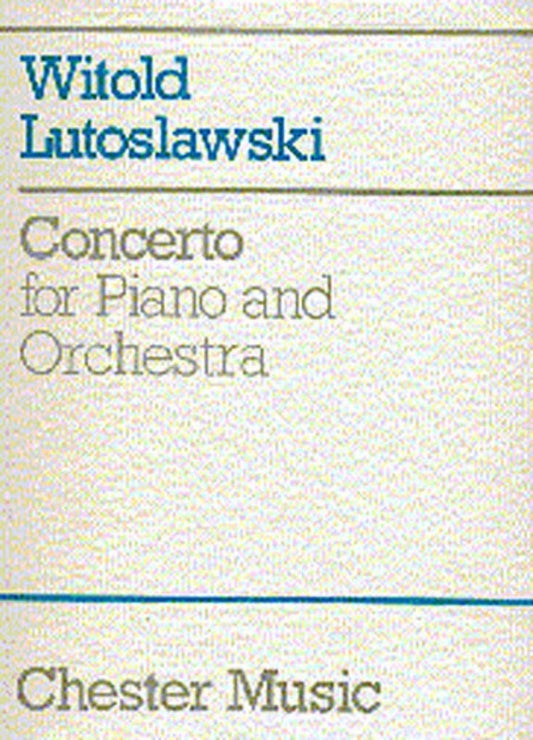 Lutoslawski Piano Concerto Pocket Score Book