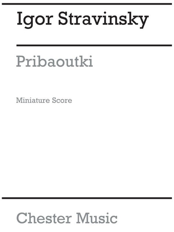 Pribataoutki Chansons Miniature Score
