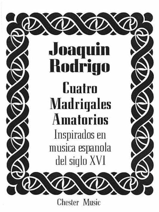 Rodrigo Cuatro Madrigales Med.Vce/Piano (Softcover Book)