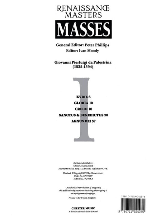 Palestrina Missa Dies Sanctificatus SATB