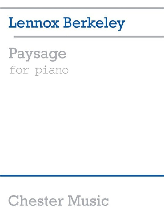 Berkeley Paysage Piano Solo (Softcover Book)