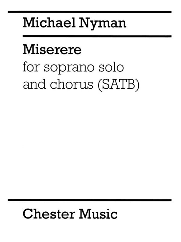 Nyman Miserere SATB