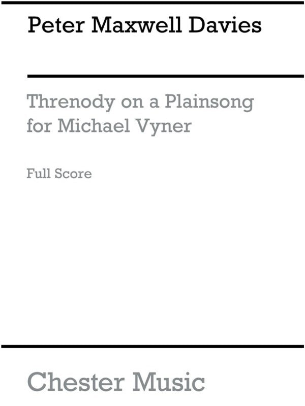 Maxwell Davies Threnody Pocket Score