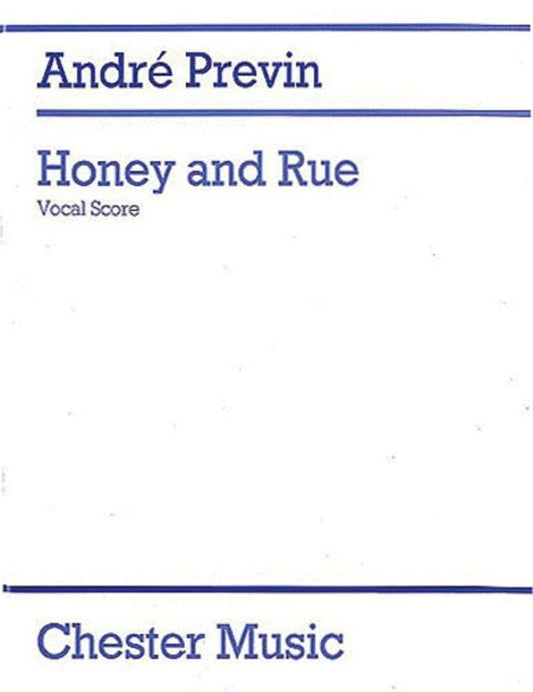 Previn Honey & Rue Vocal Score