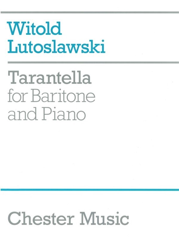 Lutoslawski Tarantella Baritone/Piano (Softcover Book)