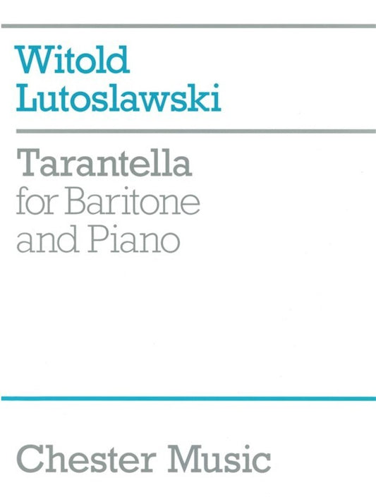 Lutoslawski Tarantella Baritone/Piano (Softcover Book)