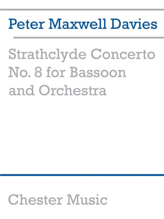 Maxwell Davies Strathclyde 8 Bassoon/Piano (Softcover Book)