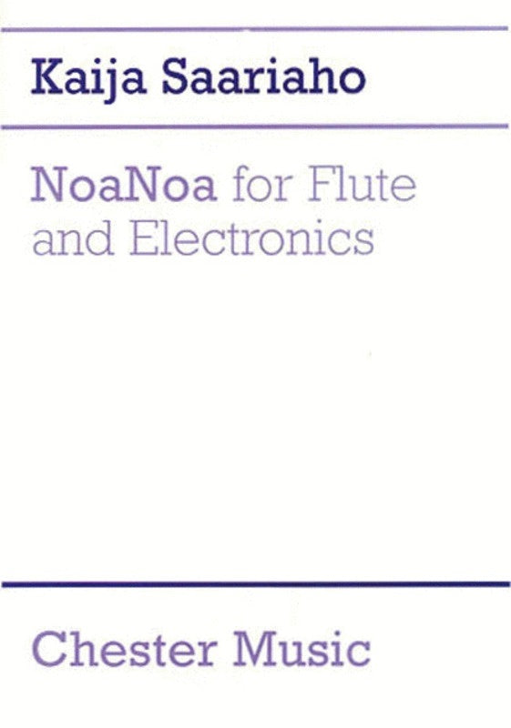 Saariaho Noanoa Flute/Electronics (Softcover Book)