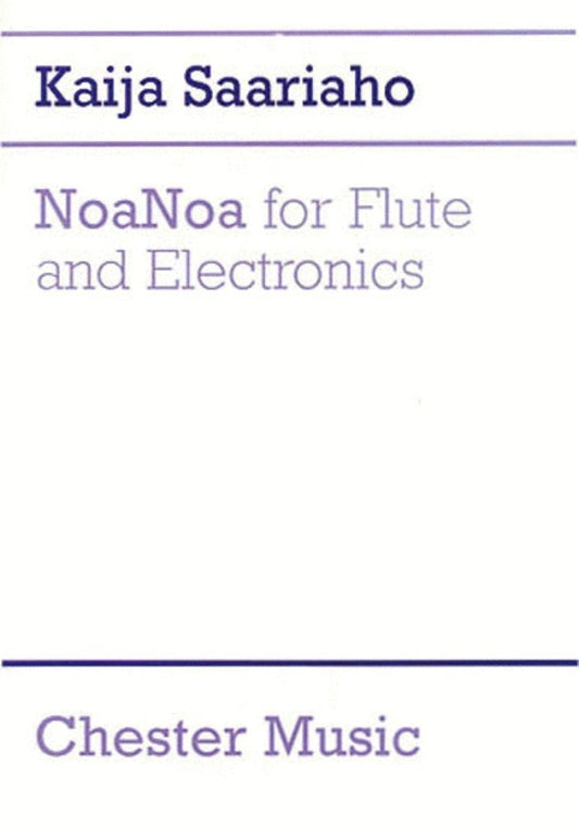 Saariaho Noanoa Flute/Electronics (Softcover Book)