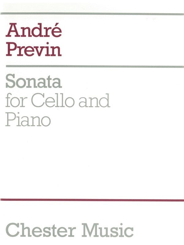 Previn Sonata Cello And Piano (Softcover Book)