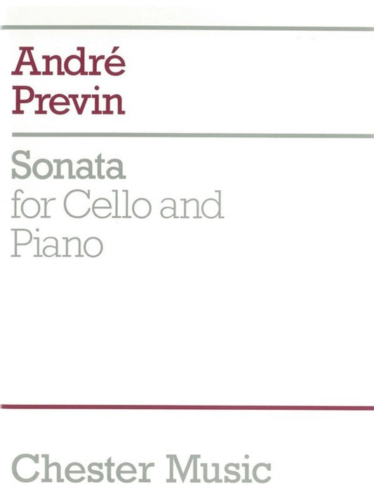 Previn Sonata Cello And Piano (Softcover Book)