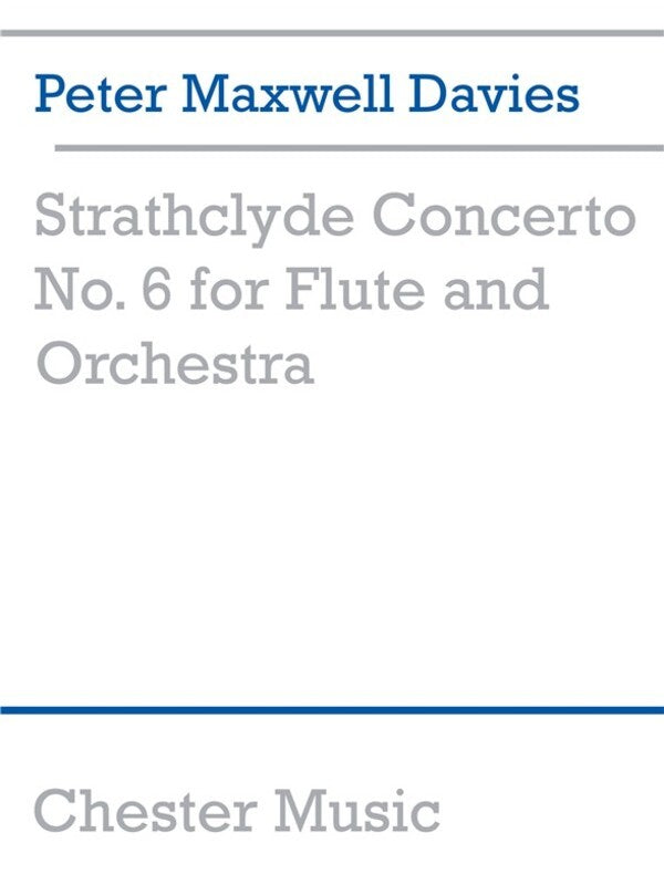 Maxwell Davies Strathclyde 6 Flute/Piano (Softcover Book)