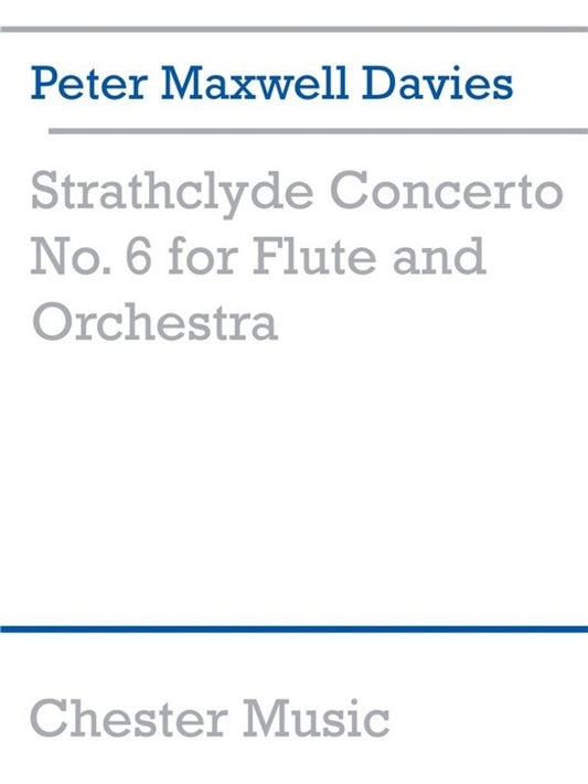 Maxwell Davies Strathclyde 6 Flute/Piano (Softcover Book)