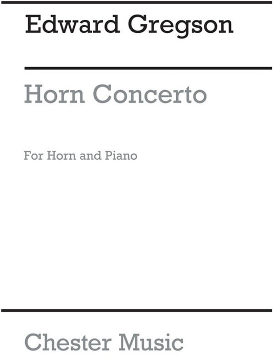 Gregson Concerto Horn In E Flat/Piano (Softcover Book)