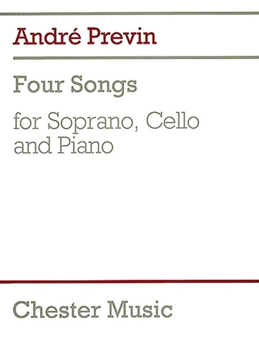 Previn 4 Songs Soprano/Cello/Piano (Softcover Book)