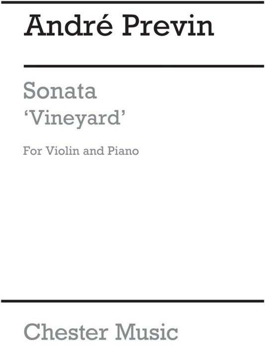 Previn Sonata Vineyard Violin/Piano(Arc) (Softcover Book)