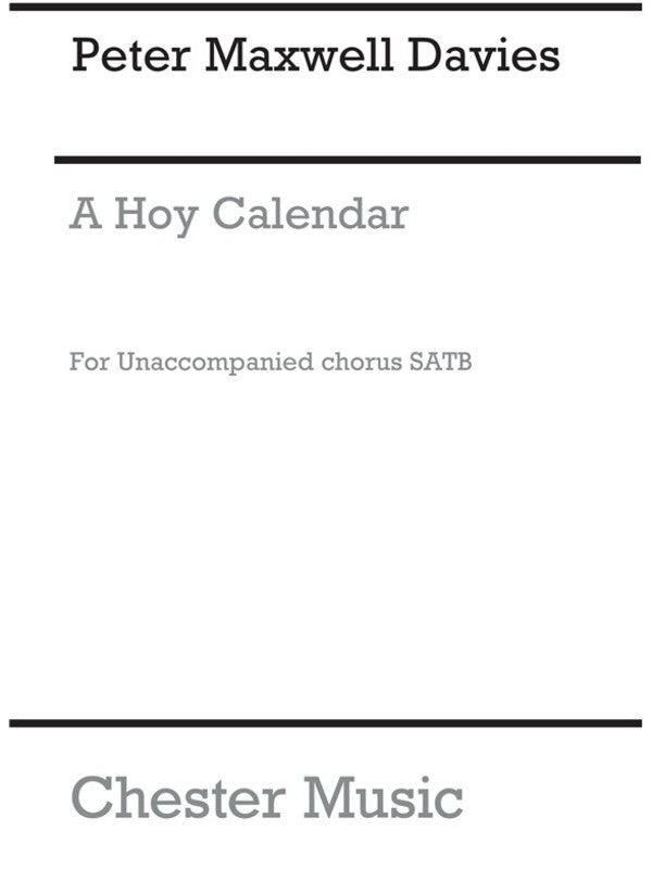 Maxwell Davies Hoy Calendar SATB(Arc)