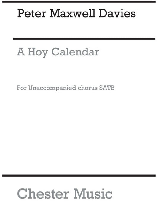 Maxwell Davies Hoy Calendar SATB(Arc)