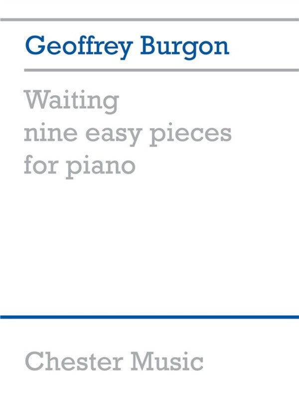 Burgon Waiting 9 Easy Pieces For Piano (Softcover Book)
