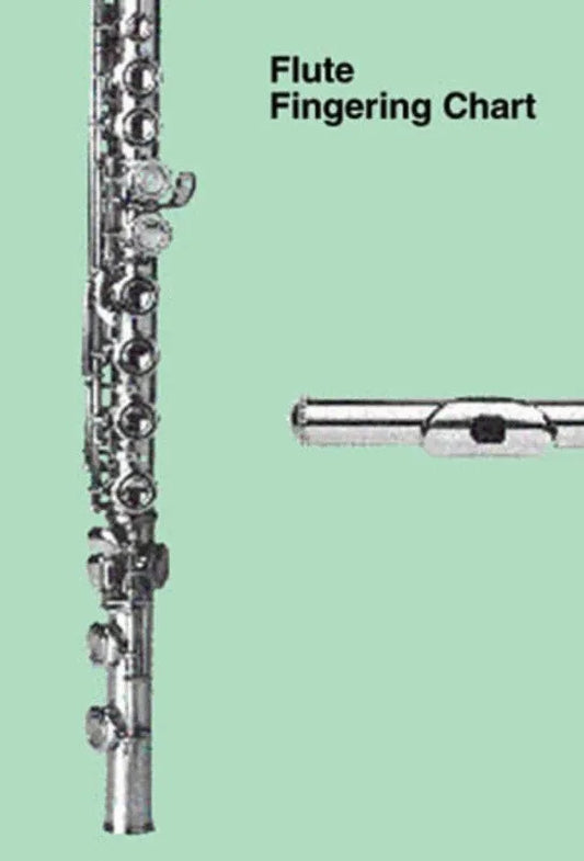 Flute Fingering Chart - Laminated Card with Care Info, Notation, and Diagram