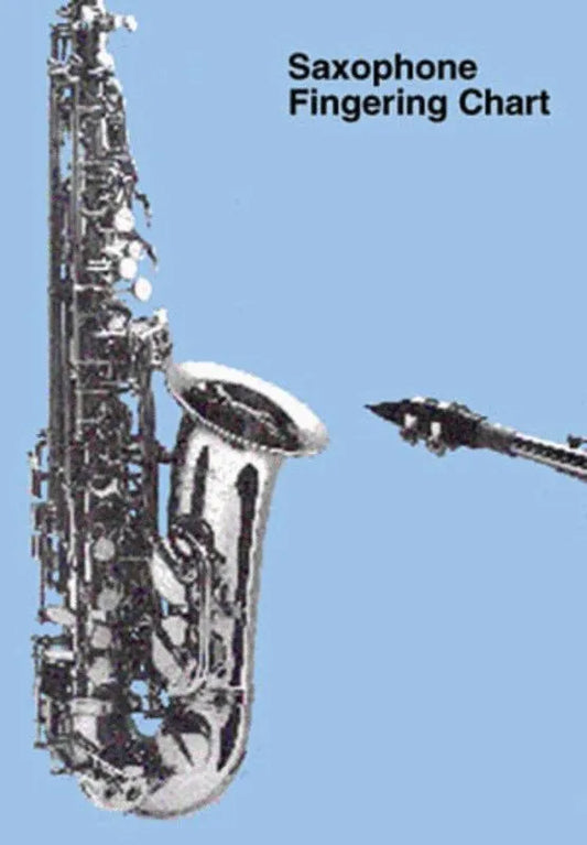 Saxophone Fingering Chart - Laminated Gatefold Card with Care Info, Notation, and Diagram