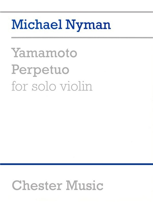Nyman Yamamoto Perpetuo Solo Violin (Softcover Book)
