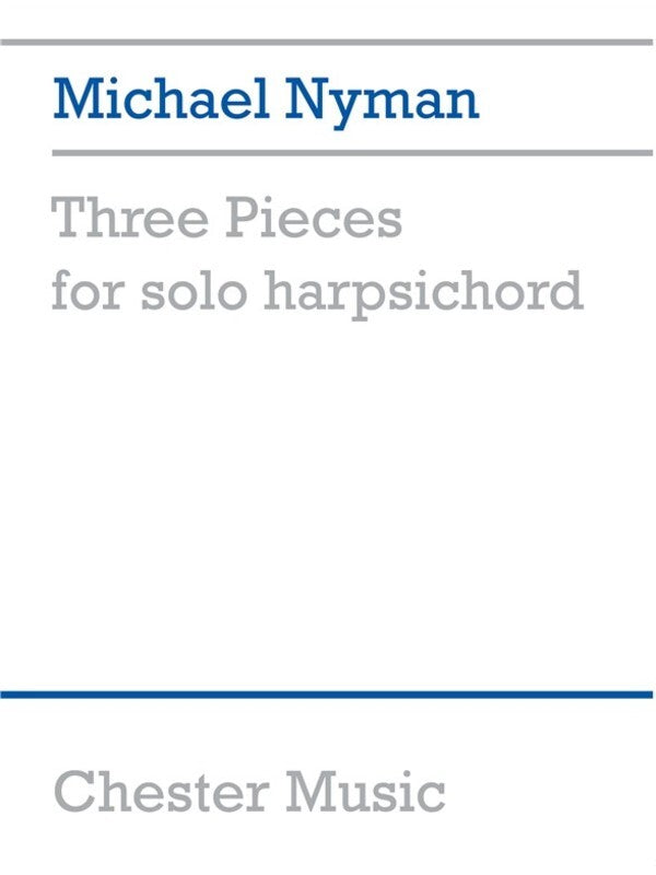 Nyman 3 Pieces For Solo Harpsichord (Softcover Book)