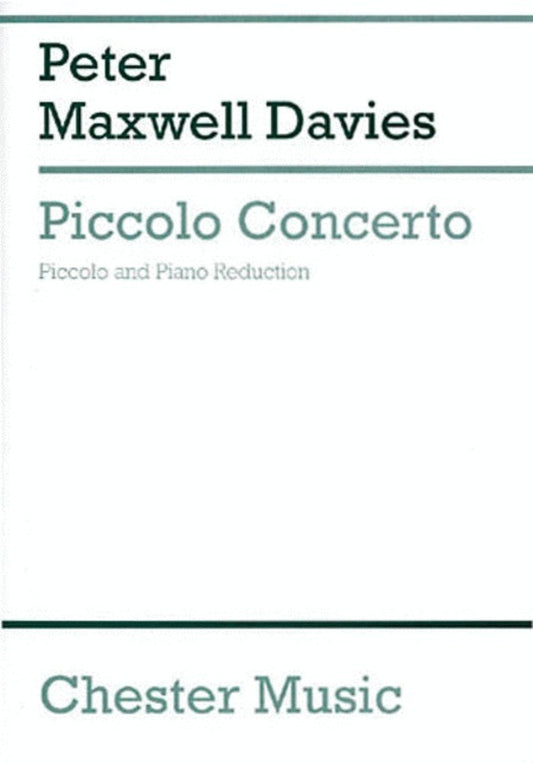 Maxwell Davies Piccolo Concerto/Piano Red. (Softcover Book)