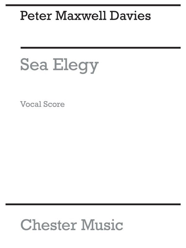 Maxwell Davies P. Sea Elegy V/S