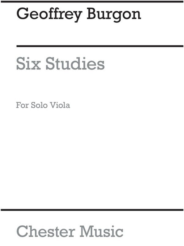 Burgon 6 Studies Arr.Viola Solo (Softcover Book)