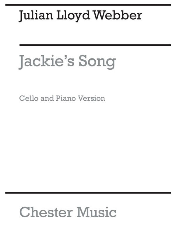Webber J.L. Jackies Song Cello And Piano (Softcover Book)