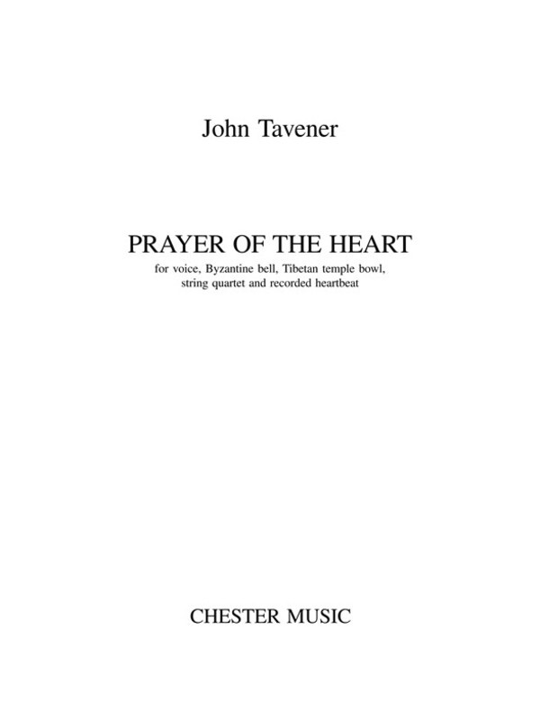Tavener Prayer Of The Heart Score(Arc)