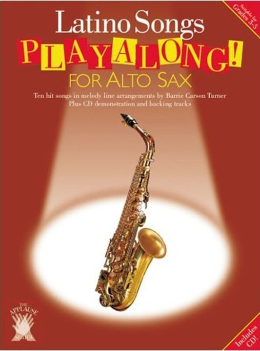 Applause Playalong Latino Alto Sax Book/CD Book