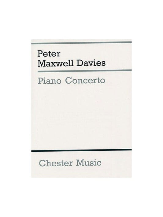 Maxwell Davies Piano Concerto MiniScore Book