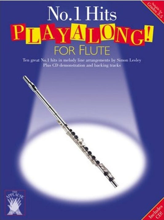 Applause Playalong No.1 Hits Flute Softcover Book/CD