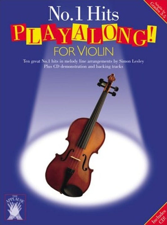 Applause Playalong No.1 Hits Violin Softcover Book/CD