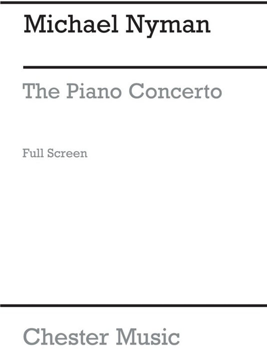 Nyman Piano Concerto Full Score Book