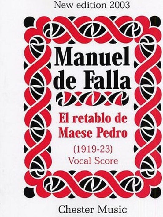 Falla El Retablo De Mases Pedro Vocal Score