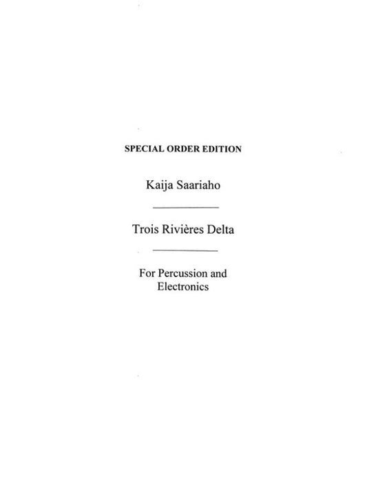 Saariaho Trios Rivieres Delta(Percussion (Softcover Book)