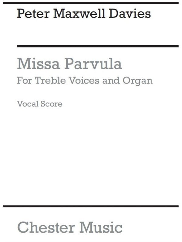 Maxwell Davies Missa Parvula V/Score