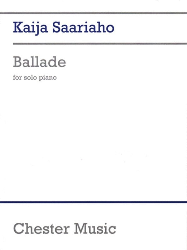 Saariaho Ballade For Piano Solo (Softcover Book)