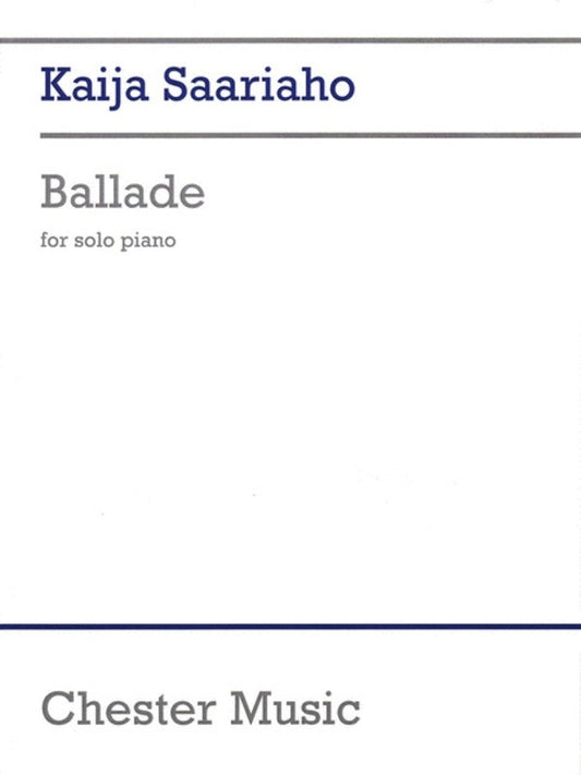 Saariaho Ballade For Piano Solo (Softcover Book)