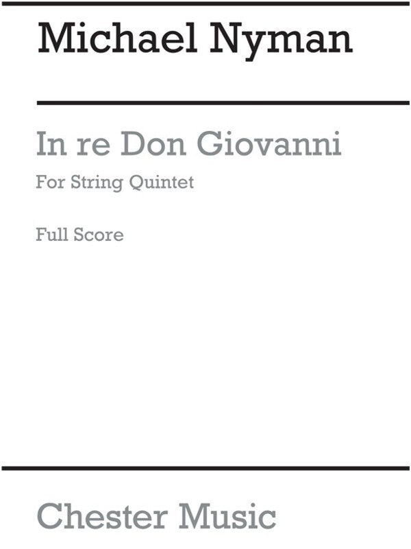 Nyman In Re Don Giovanni(Score)