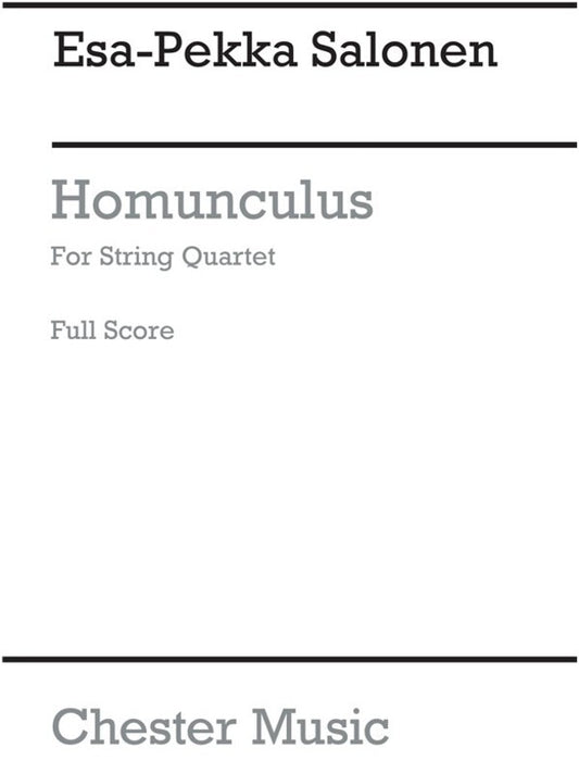Homonculus For String Quartet - Score Book