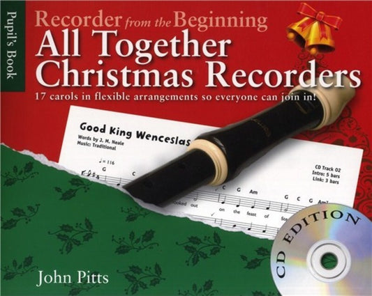 Recorder From The Beginning All Together Xmas Softcover Book/CD