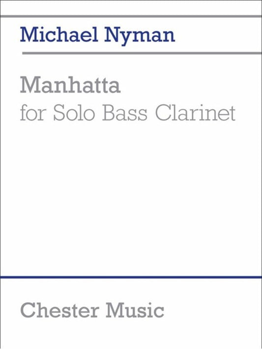 Manhatta For Solo Bass Clarinet (Softcover Book)