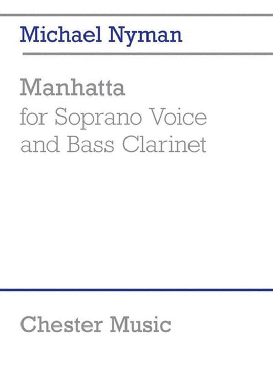 Manhatta For Sop And Bass Clarinet (Softcover Book)