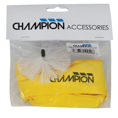 Champion CH817 Alto Sax Pull-Through - Yellow Microfibre Cloth & Brush — view 3