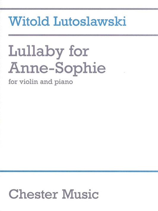 Lullaby For Anne-Sophie Violin/Piano (Softcover Book)